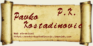 Pavko Kostadinović vizit kartica